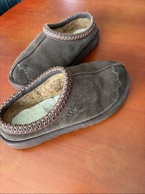 UGG Brown Suede Slip-On Slippers